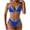 Blue 16024, variant on OWMEOT Low Rise Thong Bikini Sets for Women Two Piece Swimsuits Color Block Deep V-Neck Bathing Suits for Summer Vacation
