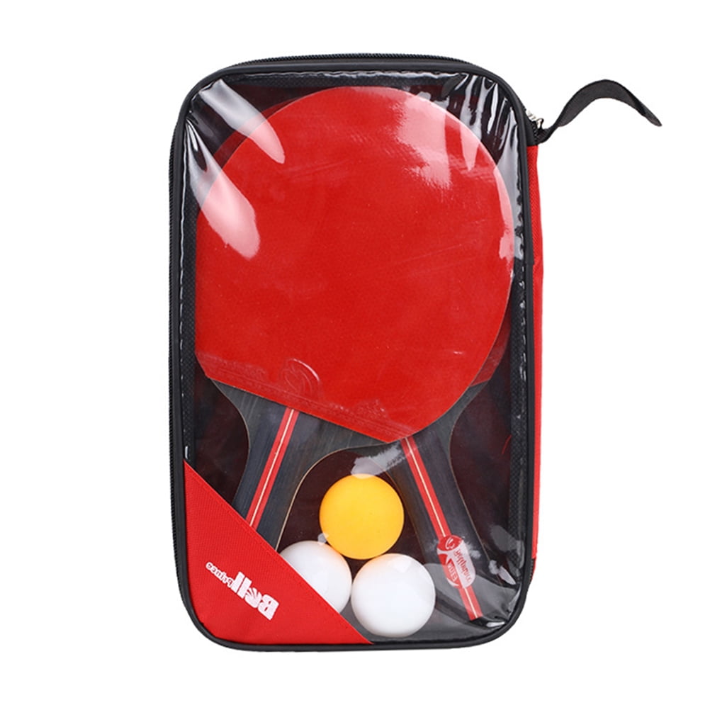 Table Tennis Racket Set for Beginners - Horizontal Grip with Two or Three Training Shots Included