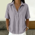 thumbnail image 2 of Half Sleeve Tops for Women V Neck T Shirt 2026 Pullover Lightweight Breathable Comfy Soft Loose Fit Casual Daily Wear Tops by Yigetop Grey M, 2 of 6