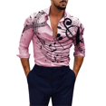 thumbnail image 1 of Camisas Hombre Manga Larga Camisa de hombre 3d Impresión digital Camisa de manga larga Calle al libre (Pink, XL), 1 of 5