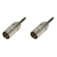 thumbnail image 2 of (2) Two Genuine NEUTRIK NA3MP - 3 Pin XLR Male to 1/4" TRS Male Plug Adapter, 2 of 4