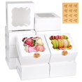 thumbnail image 1 of Cajas para galletas WINKIO 15x15x8 cm blancas, 12 unidades con stickers, 1 of 7