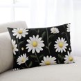 thumbnail image 2 of Waterproof Outdoor Throw Pillows with Inserts 12"x20", White Daisy Soft Decorative Pillowcases for Couch Bedroom, Botanical Floral Plants Stems Pillow Covers for Sofa Living Room, 2 of 8