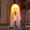 thumbnail image 2 of Accesorios de decoración de halloween, fantasmas esqueléticos, caras de terror, decoración de halloween, gritos de terror blanco para la decoración de jardines interiores y exteriores (45 cm), 2 of 5