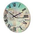 thumbnail image 3 of Designart 'Temple Over Country Road In Winter Landscape' Traditional Wood Wall Clock, 3 of 5