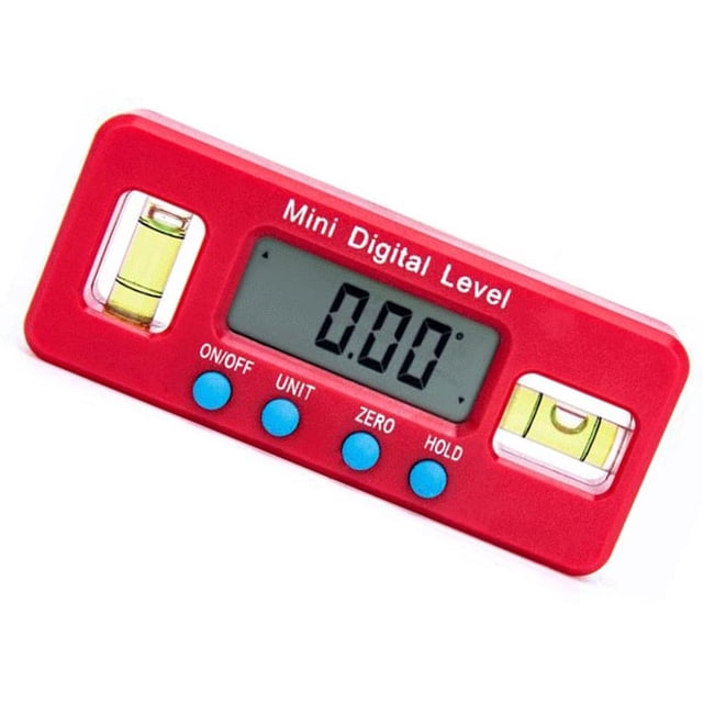 Inclinómetro de nivel digital con base magnética y pantalla LCD