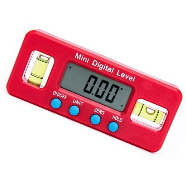 Inclinómetro de nivel digital con base magnética y pantalla LCD