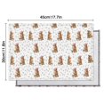 thumbnail image 6 of White Highland Cow Floral Pattern Summer Placemats Table Placemats Set Of 4-Linen Kitchen Washable Placemats Table Mats 11.8"x17.7" Non-Slip Heat Resistant, 6 of 6