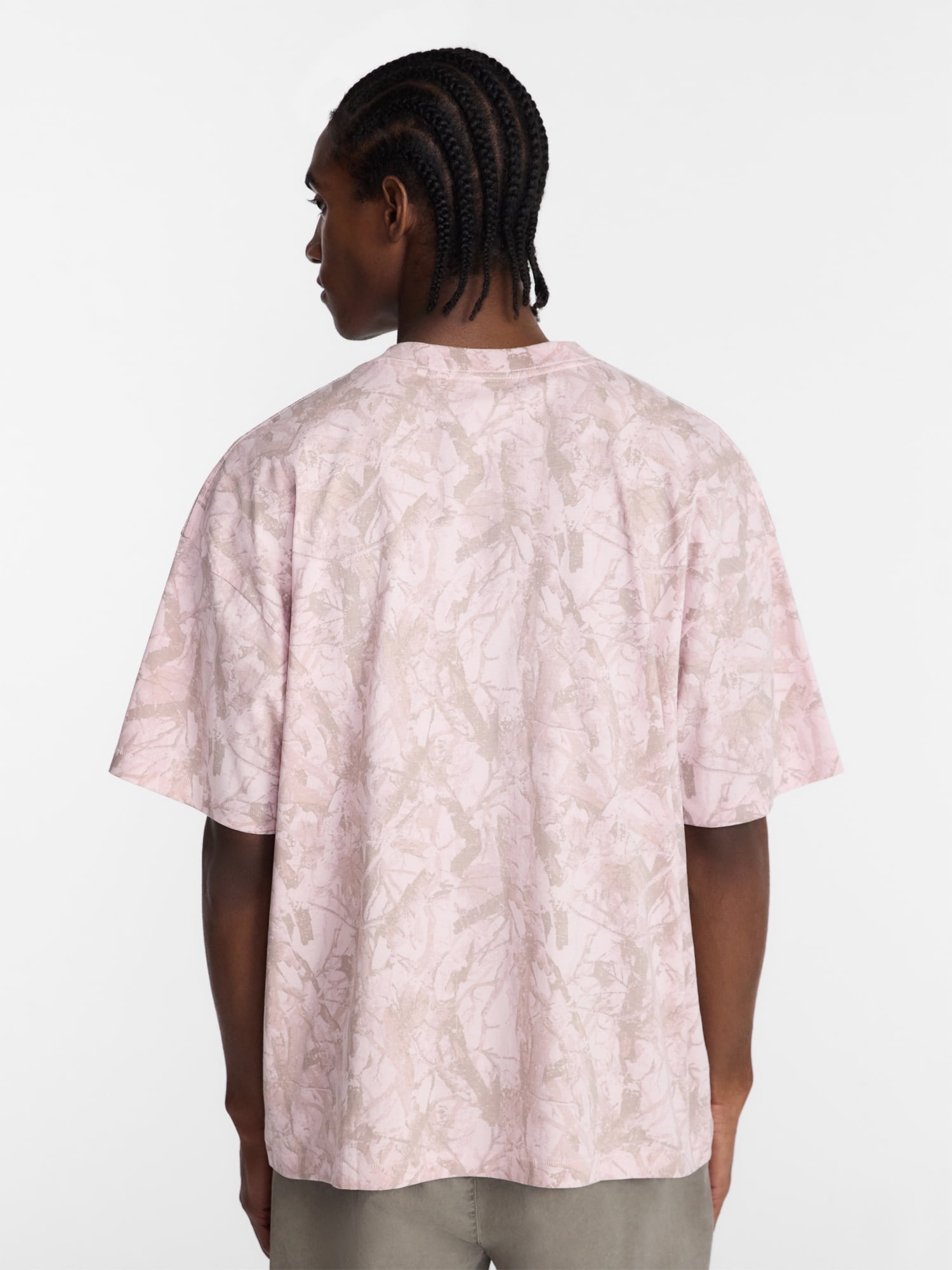 No Boundaries Men's Oversized Boxy Tee with Short Sleeves, XS-4XLT
