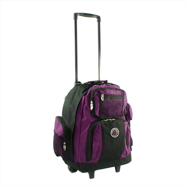 Transworld 738131 PUR Roll Away Deluxe Rolling Backpack Purple