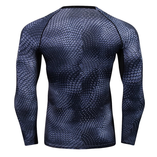 Qarigey Body para hombre Punky, corsé ventilado y cómodo, medias de algodón de manga larga para correr, escalada, leotardo elástico Whippy Camisetas Escama de serpiente, escala furtiva> XL XL Qarigey AP013529-14