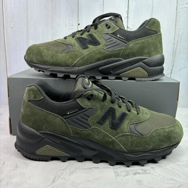 New Balance 580 Gore-Tex Kombu Black Mens Sz 7.5 Green Black MT580RBL No Lid