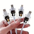 thumbnail image 1 of 1 juego de lindas fundas protectoras for cables de datos con flores y frutas | adecuado for soporte de cable de carga de teléfono móvil Apple IOS | diseño anti-rotura, 1 of 2