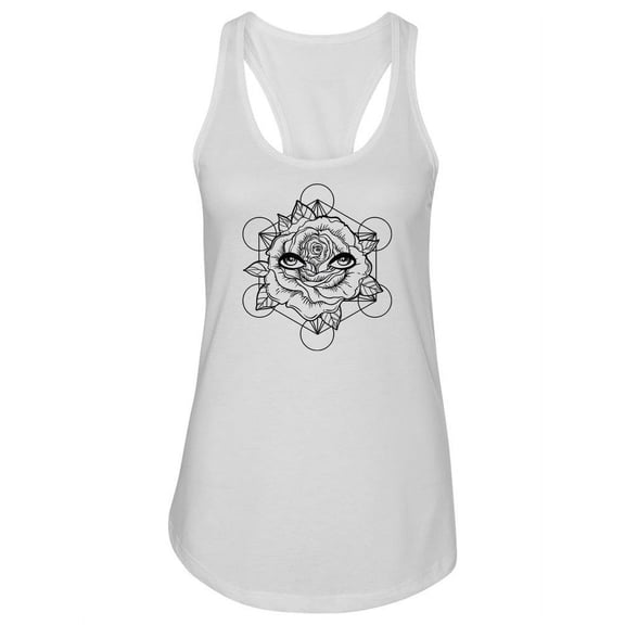 Flower With Eyes Tank Women -Image by Shutterstock, Female Large