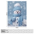 thumbnail image 4 of JEUXUS  Christmas Snowman Throw Blankets, Winter Holidays Soft Blanket Decorative for Home Sofa Couch Chair Living Bedroom,40x50 inches, Grey Blue, 4 of 6