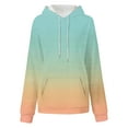 thumbnail image 4 of Hoodies for Womens Fashion Tie Dye Gradient Oversized Sweatshirt Plus Size Loose Fit Cute Hooded Jacket Outwears Drawstring Fall Pullover Tops with Pocket, 4 of 5