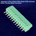 thumbnail image 3 of Conector De Bloque De Terminales De PCB, Conector De Bloque De Terminales De Tornillo Universal Conector De Bloque De Terminales, Conector De Bloque De Terminales De 12 Pines Para ANGGREK GAGS03, 3 of 8