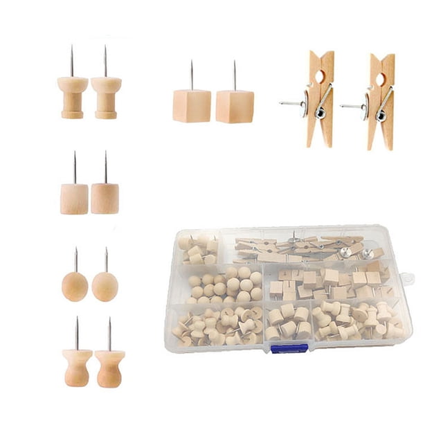 Eigraketly Juego de chinchetas de de aplicación amplia, 135 Uds., tachuelas cuadradas para pulgar, chinchetas ligeras y convenientes multiusos, Artesanía Eigraketly TO010768-00B