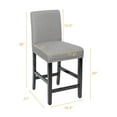 thumbnail image 2 of Costway Set of 2 25'' Kitchen Breakfast Chairs Nailhead Bar Stools Gray, 2 of 10