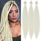 thumbnail image 1 of Rubio preestirado Ez trenzado caja de pelo trenzas suave textura Yaki trenzado extensión de cabello humano 26 pulgadas (3 paquetes 613#), 1 of 1
