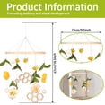 thumbnail image 4 of Bamboo Wood Baby Crib Mobile Bee Floral Nursery Hanging Wind Chime (yellow,green,white ), 4 of 8
