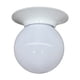 thumbnail image 1 of Lampara De Techo/muro, Base Integral Blanca 1 luz Globo de cristal., 1 of 4