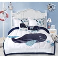 thumbnail image 6 of Marquess Pattern Twin Size Kids Comforter Sets for Boys, 5 Pieces Children Bedding Set White, 6 of 6