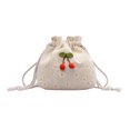 thumbnail image 1 of Bolsos de hombro con cordón para mujer Bolsillo cruzado pequeño con estampado de margaritas y cerezas Likrtyny  Para estrenar, 1 of 9