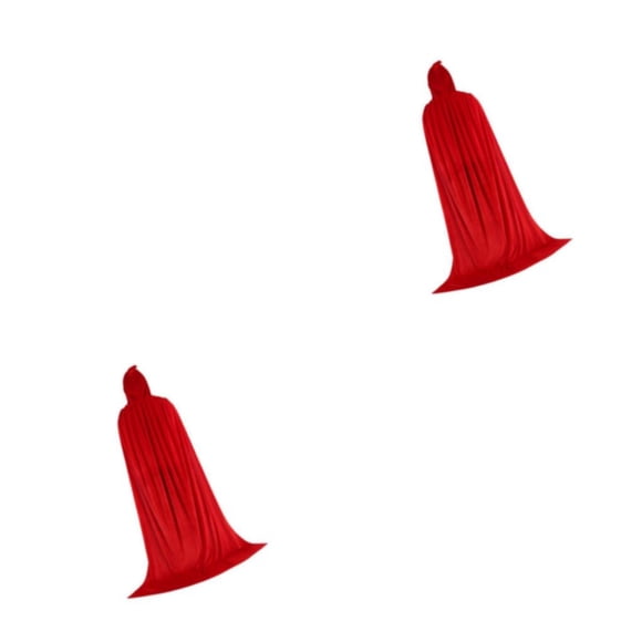 Capa con capucha Bewildely de terciopelo larga Disfraz de Halloween 170 cm Rojo 2piezas