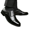 thumbnail image 2 of IUJSOY Cap Toe Oxfords for Men Classic Dress Shoes Modern Formal Event Wedding Shoes Black 8.5, 2 of 7