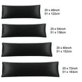 thumbnail image 6 of PiccoCasa 2 Pack Satin Body Long Pillowcases, King Black, 6 of 8