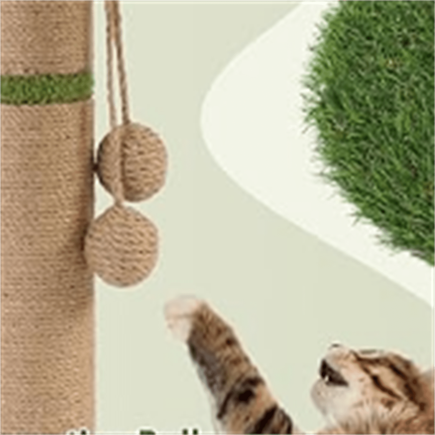 Cat Scratching Post 35'' Tall Cat Scratcher Tree Tower Scratching Posts for Indoor Cats with Cat Toy Mouse Hole and Interactive Wooden Ball for Kittens Adults Cats