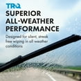 thumbnail image 6 of TRQ Silicone Coated Water Repellent Wiper Blades, 24in and 28in Automotive Windshield Wipers (Set of 2), 6 of 8