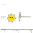 thumbnail image 3 of FB Jewels Sterling Silver Polished Enamel Sunshine Post Earrings, 3 of 3