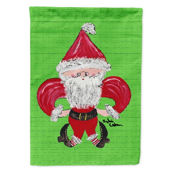 Carolines Treasures 8500-FLAG-PARENT Christmas Santa Fleur de lis Flag  multicolor