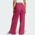 thumbnail image 6 of XFLWAM High Waisted Sweatpants for Women Straight Leg Elastic Elevated Seams Joggers Wide Leg Drawstring Loose Sweat Lounge Pants with Pockets Hot Pink L, 6 of 9