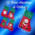 thumbnail image 2 of Botas Navideñas Paquete 12 Pz Surtido Económico Fieltro Sant, 2 of 8