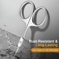 thumbnail image 5 of EXLEAF Cuticle Scissors,Extra Fine Curved Manicure&Pedicure Nail Scissor for Women/Men,Professional Small Grooming Tool for Nail Care,Eyebrow Trimming, 5 of 7