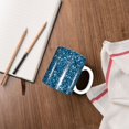thumbnail image 4 of Yiaed Blue Glitter Print Ceramics Coffee,Large Handle Design,Extra Large Tea and Coffee Cup for Office and Home Mugs, 4 of 6