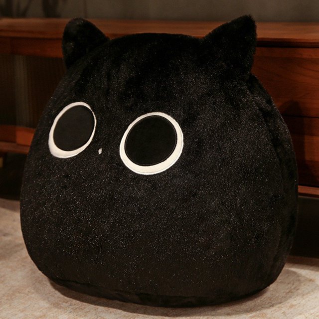 Gran oferta, juguete de peluche de gato Kawaii para niños, muñeco de 60cm, almohada de gato bonito, juguetes de relleno Premium, adorno para el hogar, regalo de cumpleañoszhangmengyablack+60cm Pillow zhangmengya unisex