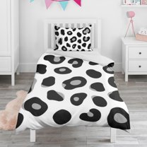 Classic Leopard Print Duvet Cover and Pillowcase Set for Single Bedding, Bedroom Accessories for Kids Teens
