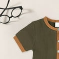 thumbnail image 6 of Staki Toddler Boy Clothes Smocked Jumpsuit Sleeveless Romper Spring Summer Outfit Baby Overalls Boy 0-24M(Army Green,0-3 Months), 6 of 9