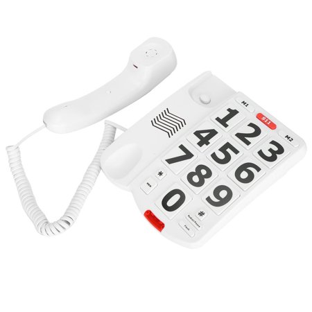 Lanboya Elderly Landline Phone With Big Button Corded Phone For Seniors Hearing Impaired Elderly Landline With Speakerphone Big Button Elderly Landline Phone