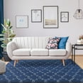 thumbnail image 7 of Junovo 6'x9'Modern Geometric Area Rug for Bedroom and Living Room, Fluffy Indoor Carpet for Family Room Decor,Navy Blue, 7 of 7