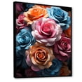 thumbnail image 2 of Designart "Roses In Abstract Splendor II" Roses Floater Framed Canvas Prints, 2 of 5