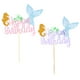 thumbnail image 1 of Toyvian 2pcs Mermaid Cake Topper Happy Birthday Cake Picks Cake Decoration Birthday Party Supplies, 1 of 6