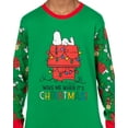 thumbnail image 2 of Peanuts Snoopy Pajamas Wake Me When It's Christmas Adult Tight Fit Sleep Set, 2 of 6