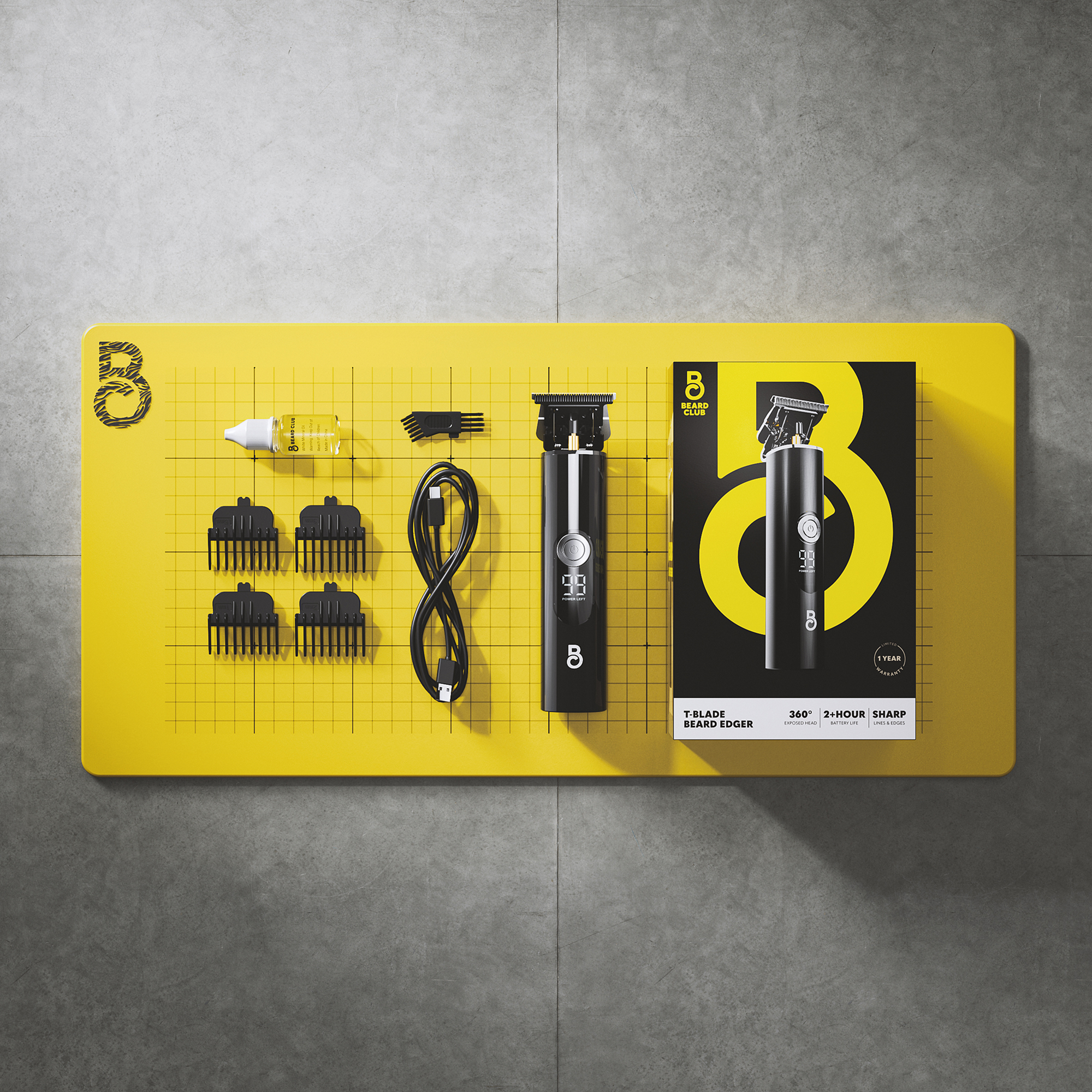 The Beard Club T-Blade Beard Trimmer with 4 Guides photo 8