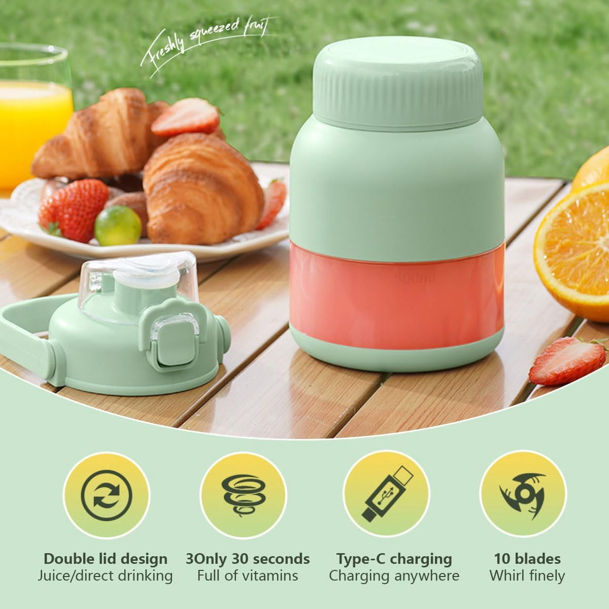 Electric Citrus Juicer 28 Oz, Multifunctional Large-Capacity Wireless Portable Juicer Cup, 2025 New Portable Electric Citrus juicer, Travel Cold Press Juicer Bottle Cups, Fruit Squeezer