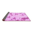 thumbnail image 2 of Ahgly Company Indoor Round Abstract Pink Modern Area Rugs, 3' Round, 2 of 4